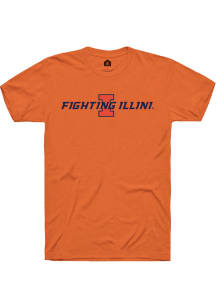 Rally Illinois Fighting Illini Orange Number One Fighting Illini Short Sleeve T Shirt