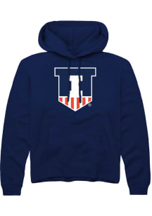 Rally Illinois Fighting Illini Mens Navy Blue Badge Mark Long Sleeve Hoodie
