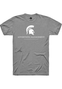 Rally Michigan State Spartans Grey Advertising Management Short Sleeve T Shirt