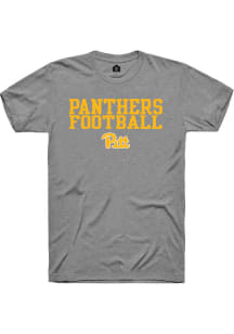 Rally Pitt Panthers Grey Stacked Football Short Sleeve T Shirt