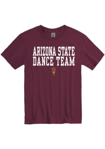 Arizona State Sun Devils Maroon Dance Team Stacked Short Sleeve T Shirt