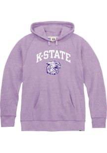 Rally K-State Wildcats Mens Lavender Triblend Vintage Arch Mascot Fashion Hood