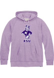 Rally K-State Wildcats Mens Lavender Triblend Vintage Logo Fashion Hood
