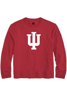 Rally Indiana Hoosiers Youth Cardinal Primary Logo Long Sleeve T-Shirt