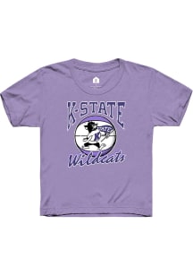 Rally K-State Wildcats Youth Lavender Willie Basketball Short Sleeve T-Shirt
