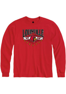 Rally Louisville Cardinals Red Diamond Crest Long Sleeve T Shirt