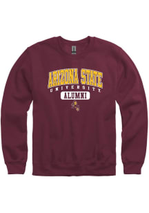 Arizona State Sun Devils Mens Maroon Alumni Pill Long Sleeve Crew Sweatshirt