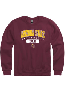 Arizona State Sun Devils Mens Maroon Dad Pill Long Sleeve Crew Sweatshirt