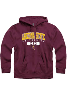 Arizona State Sun Devils Mens Maroon Dad Pill Long Sleeve Hoodie