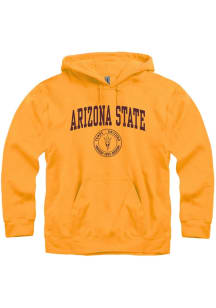 Arizona State Sun Devils Mens Gold Seal Long Sleeve Hoodie