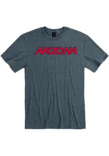 Arizona Wildcats Grey Wordmark Short Sleeve T Shirt