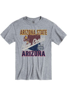 Arizona State Sun Devils Grey Graphic House Divided Short Sleeve T Shirt