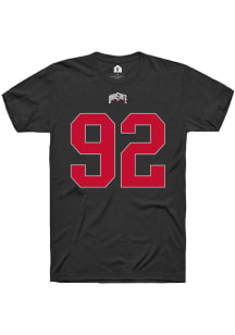 Caden Curry Ohio State Buckeyes Black Player Short Sleeve Player T Shirt