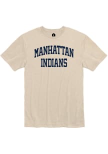 Rally Manhattan High School Indians Oatmeal Arch Name Short Sleeve T Shirt