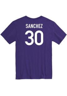 Gisela Sánchez K-State Wildcats Purple Basketball Name And Number Short Sleeve Player T Shirt