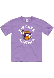 Rally K-State Wildcats Youth Purple GOAT Womens Basketball Player Tee