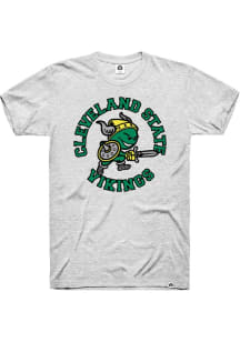 Rally Cleveland State Vikings Grey Vintage Circle Short Sleeve Fashion T Shirt