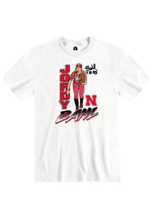 Jordy Bahl Nebraska Cornhuskers White Jordy Bahl Caricature Short Sleeve Fashion Player T Shirt