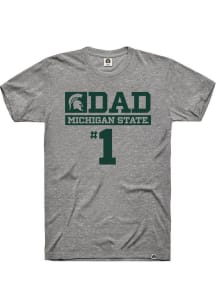 Rally Michigan State Spartans Grey Dad Short Sleeve Fashion T Shirt