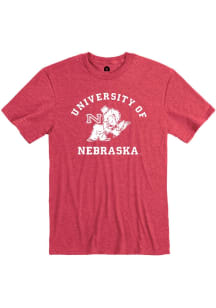 Rally Nebraska Cornhuskers Red Number One Vault Short Sleeve T Shirt