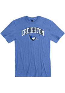 Rally Creighton Bluejays Blue Arch Mascot Short Sleeve T Shirt