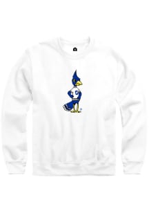 Rally Creighton Bluejays Mens White Vintage Logo Long Sleeve Crew Sweatshirt