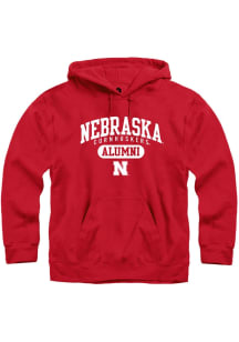 Rally Nebraska Cornhuskers Mens Red Alumni Pill Long Sleeve Hoodie