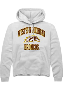 Rally Western Michigan Broncos Mens White No 1 Graphic Long Sleeve Hoodie