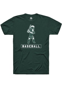 Rally Michigan State Spartans Green Sparty Playing Baseball Short Sleeve T Shirt
