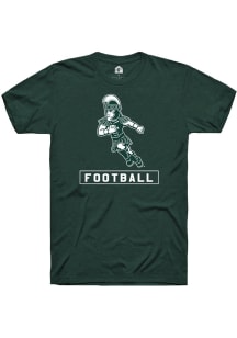 Rally Michigan State Spartans Green Sparty Playing Football Short Sleeve T Shirt