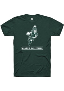 Rally Michigan State Spartans Green Sparty Playing Womens Basketball Short Sleeve T Shirt