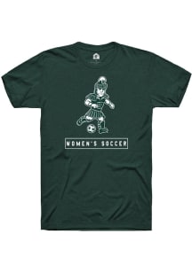 Rally Michigan State Spartans Green Sparty Playing Womens Soccer Short Sleeve T Shirt