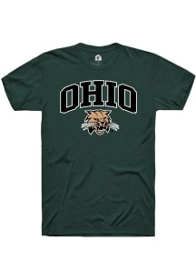 Rally Ohio Bobcats Green Arch Mascot Short Sleeve T Shirt