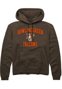 Rally Bowling Green Falcons Mens Brown No 1 Graphic Long Sleeve Hoodie