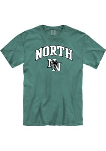 Rally Norman North High School Timberwolves Green Arch Mascot Garment Dyed Short Sleeve T Shirt