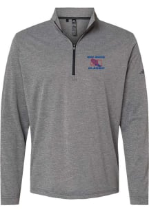 Rally Kansas Jayhawks Mens Grey Rim Rock Classic Long Sleeve Qtr Zip Pullover