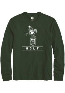 Rally Michigan State Spartans Green Sparty Playing Golf Long Sleeve T Shirt