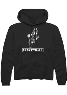 Rally Michigan State Spartans Mens Black Sparty Playing Basketball Long Sleeve Hoodie