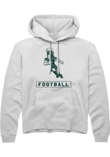 Rally Michigan State Spartans Mens Grey Sparty Playing Football Long Sleeve Hoodie
