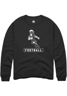 Rally Michigan State Spartans Mens Black Sparty Playing Football Long Sleeve Crew Sweatshirt