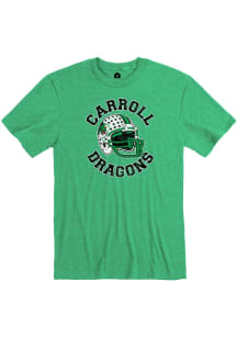 Rally Carroll High School Dragons Green Football Number One Helmet Short Sleeve T Shirt
