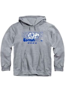 Rally Kansas Jayhawks Mens Grey 2024 Rim Rock Stencil Long Sleeve Hoodie