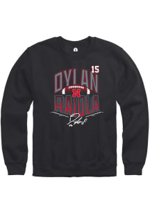 Dylan Raiola Nebraska Cornhuskers Mens Black Football Name and Number Player Crew