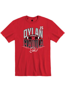 Dylan Raiola Nebraska Cornhuskers Red Football Name and Number Short Sleeve Fashion Player T Shirt