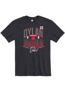 Dylan Raiola Nebraska Cornhuskers Black Football Name and Number Short Sleeve Fashion Player T Shi..