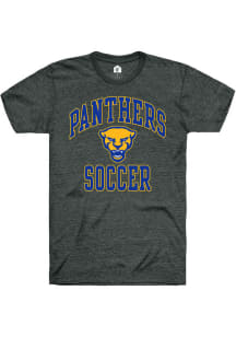 Rally Pitt Panthers Grey Sport Drop Number One Soccer Short Sleeve T Shirt