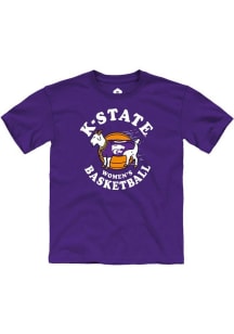 Rally K-State Wildcats Youth Purple Womens Basketball Goat Short Sleeve T-Shirt