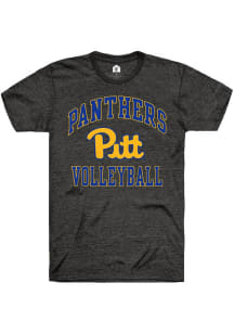 Rally Pitt Panthers Charcoal Number One Volleyball Short Sleeve T Shirt
