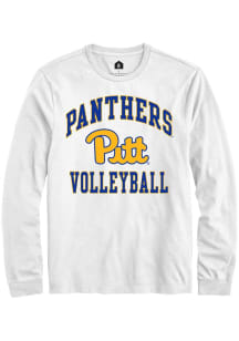 Rally Pitt Panthers White Sport Drop Number One Volleyball Long Sleeve T Shirt
