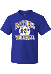 Rally Pitt Panthers Youth Blue Volleyball H2P Short Sleeve T-Shirt